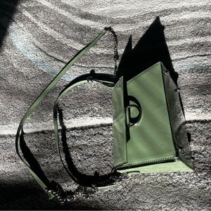ZARA Forest Green Purse New w/no tag Comes with
adjustable strap short and long